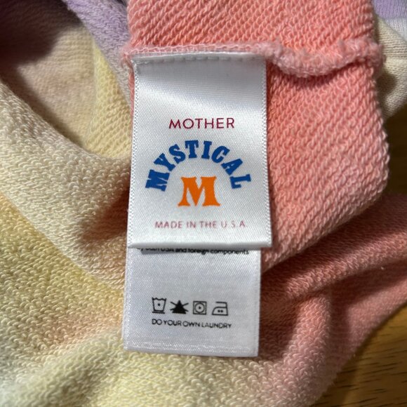 Womens Mother The Champ Crop Raw Rainbow Tie Dye Mystical AF Sweatshirt M - Picture 8 of 9